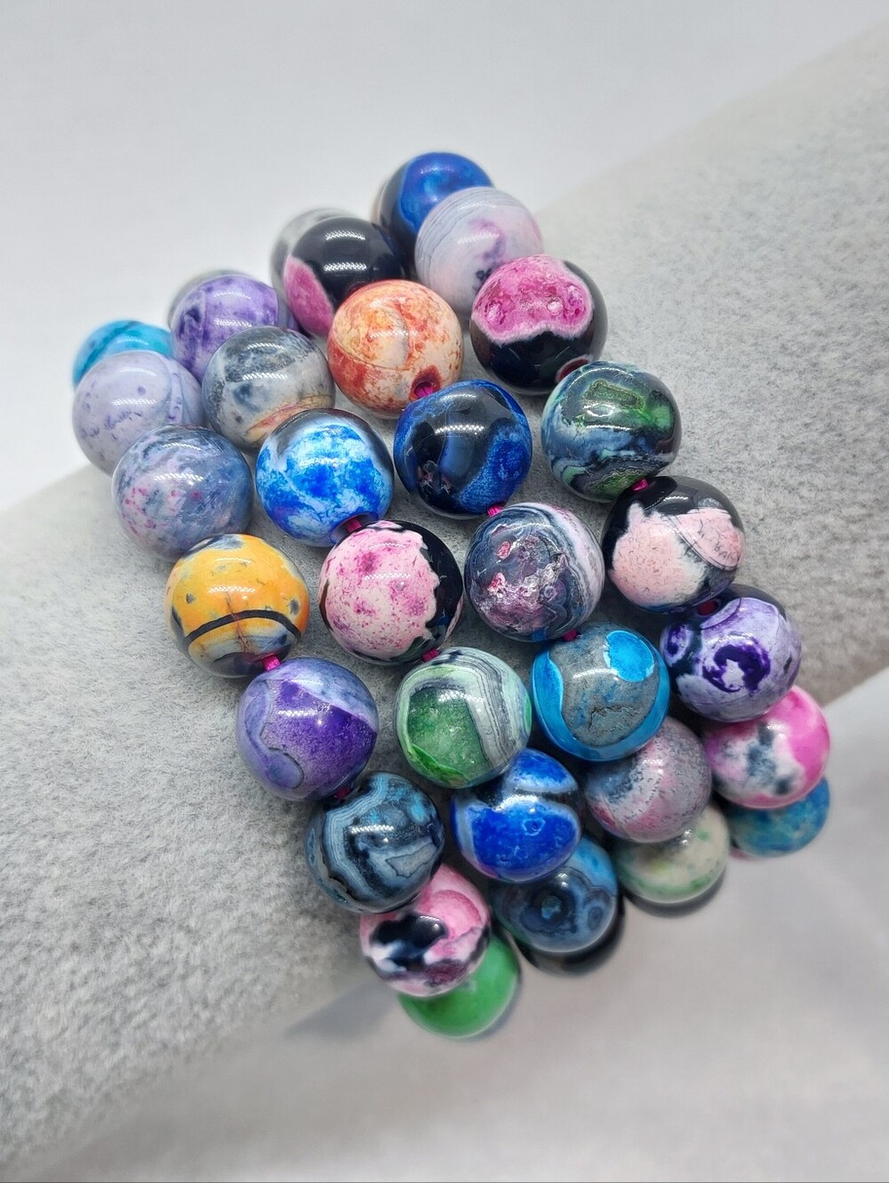 10mm Rainbow Orca Agate Bracelets